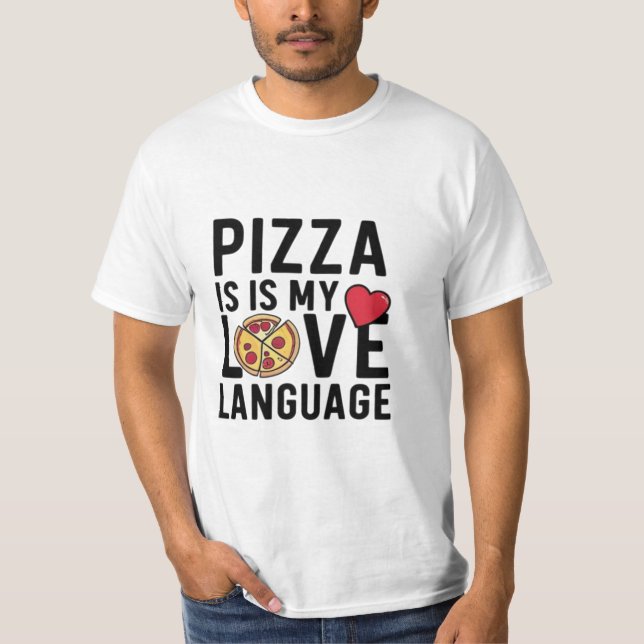 Pizza ist meine Liebe T-Shirt (Vorderseite)