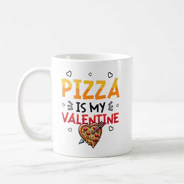 Pizza ist meine Valentine Pizza Lover Premium Kaffeetasse (Links)