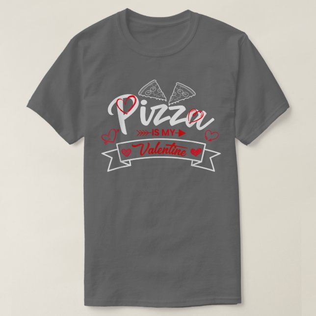 Pizza ist meine Valentinpizza mit Herz 925  T-Shirt (Design vorne)