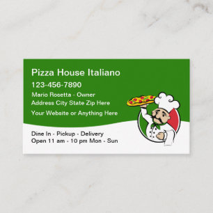 Pizza Italian Restaurant Business Cards New Visitenkarte