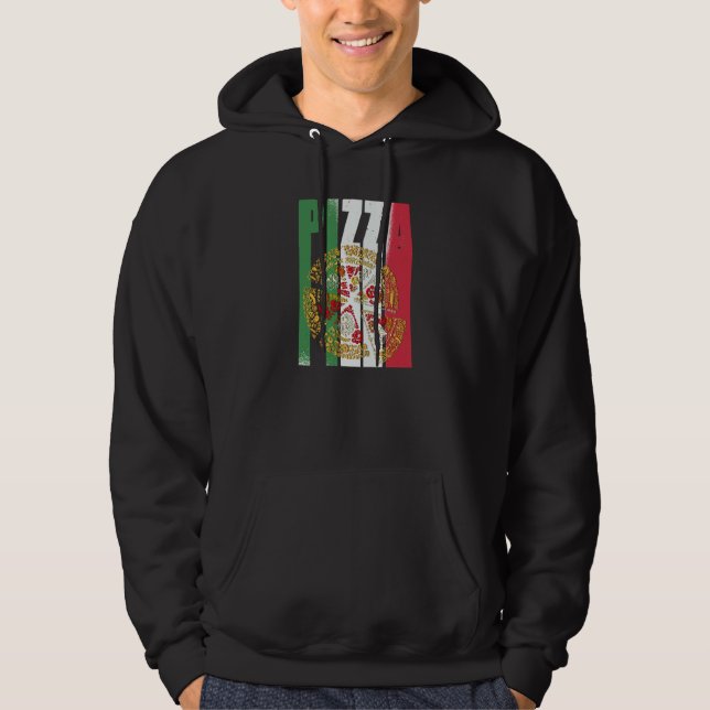 Pizza Italy Flag Pizzeria Pizza Baker Pizza Hoodie (Vorderseite)