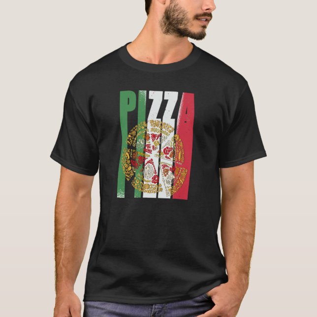Pizza Italy Flag Pizzeria Pizza Baker Pizza T-Shirt (Vorderseite)