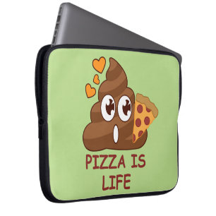 Pizza kacken das Leben Laptopschutzhülle