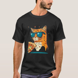 Pizza Katzenliebhaber Design Fast Food Katzenliebh T-Shirt