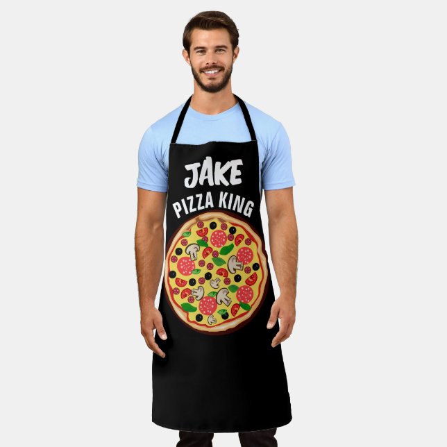 PIZZA KING CUSTOM PERSONALISIERTE Küche Schürze (Getragen)