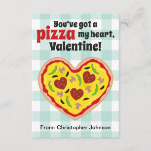 Pizza Klub Valentine Karten für Kinder