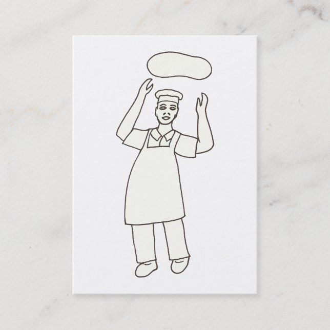 Pizza Koch Coloring Business Cards Visitenkarte (Vorderseite)