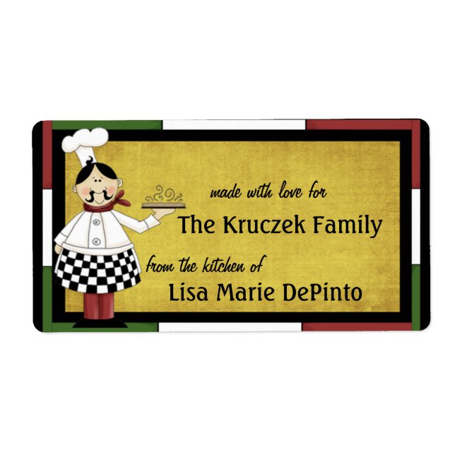 Pizza Koch Food Zubereitung Labels (Vorne)