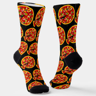 Pizza Koch Fun Cartoon Pizzas Muster Socken