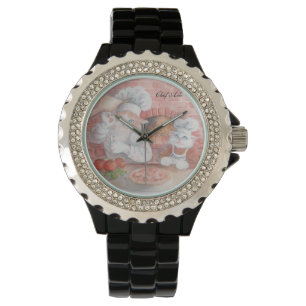 Pizza-Kochs-Achsen-Uhr Armbanduhr