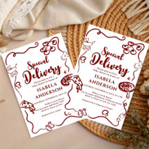Pizza Kritzel-Sonderservice Babyparty-Lieferung