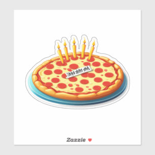 Pizza, Kuchen, Wiederholung!" (Erwachsene) Aufkleber