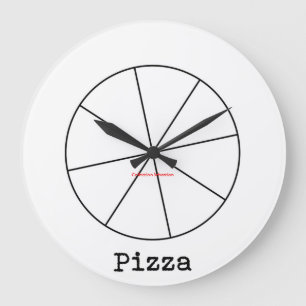 Pizza Large Clock Große Wanduhr