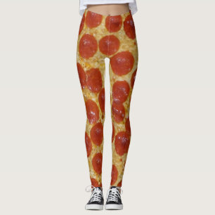 Pizza-Leggings mit Pfefferoni Leggings