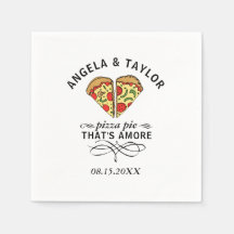 Pizza Liebe Trendy Wedding Monogram Date