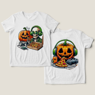 Pizza-liebendes Skelett: Gaming, Käseüberladung Tri-Blend Shirt