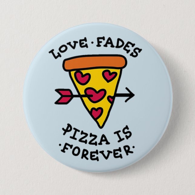 Pizza-Liebesbutton Button (Vorderseite)