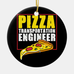 Pizza-Lieferant Koch Keramik Ornament