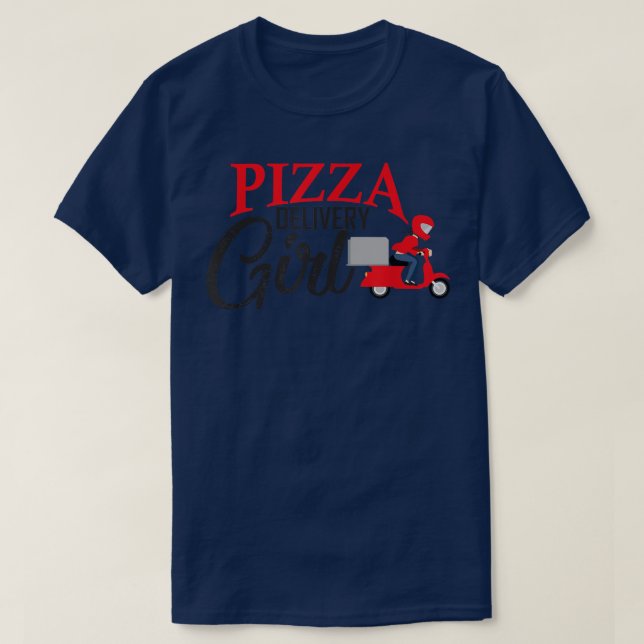 Pizza Liefermädchen passend Pizzakostume für Weine T-Shirt (Design vorne)