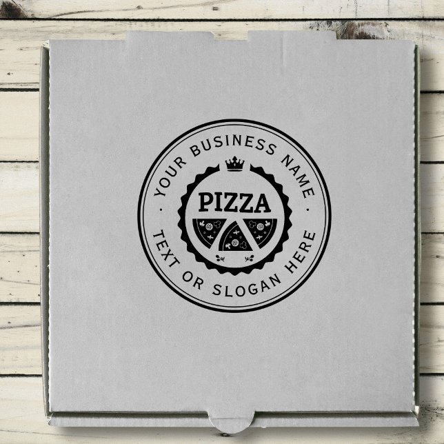 PIZZA-Logo für ein benutzerdefiniertes Unternehmen Gummistempel (Von Creator hochgeladen)