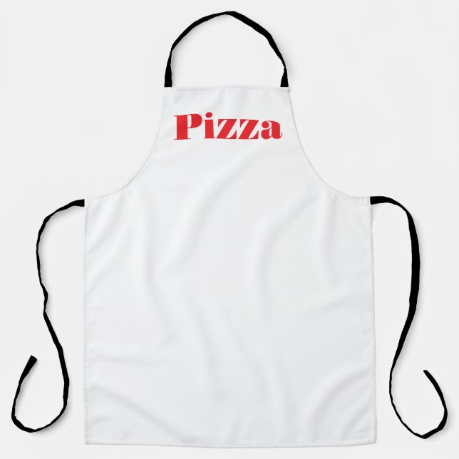 PIZZA-Logo - Weißer Koch Schürze (Vorderseite)