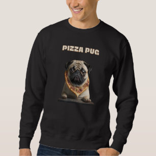 Pizza Love Mops Einzigartiger Niedlicher Hund Sweatshirt