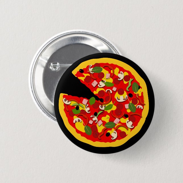 Pizza Lover Button (Vorne & Hinten)