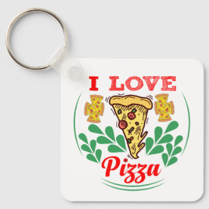 Pizza Lover Fun Design for Food Fanatics Schlüsselanhänger