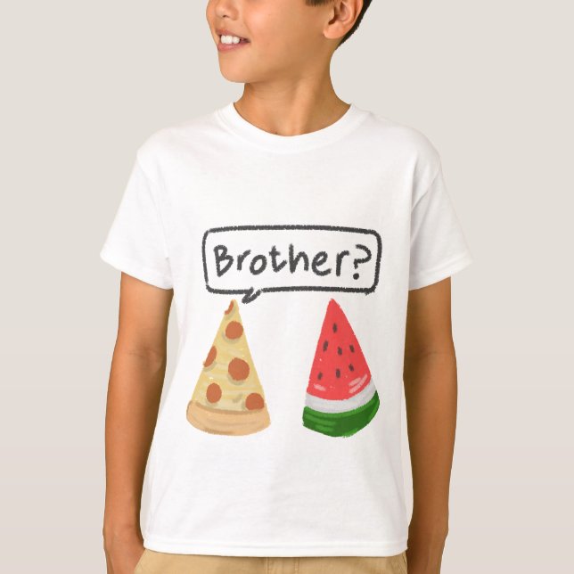 Pizza Lover Watermelon Bruderküche Sommer Vintag T-Shirt (Vorderseite)