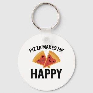 Pizza macht mich glücklich schlüsselanhänger