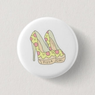 Pizza-Mädchen-Heels-//-Standard, 2 ¼ Zoll-runder Button