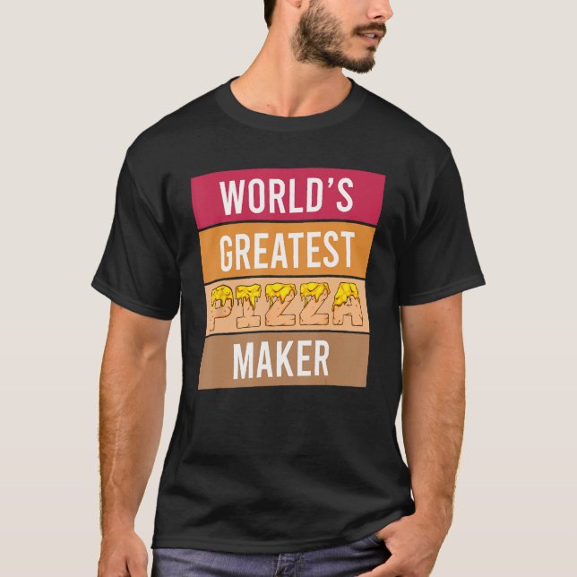 Pizza Maker der Welt - Funny Koch Pizza Ba T-Shirt (Vorderseite)