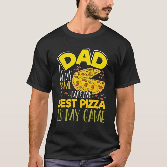 Pizza Maker Vater ist mein Name Beste Pizza machen T-Shirt (Vorderseite)