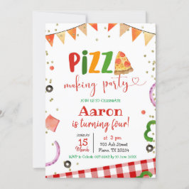 Pizza Making Party Geburtstag Einladung