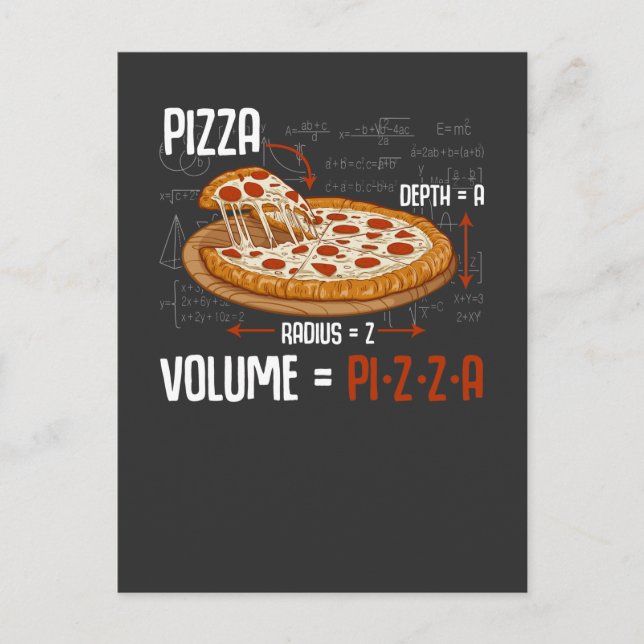 Pizza Mathematics Formel Physik Science Feinschmec Postkarte (Vorderseite)