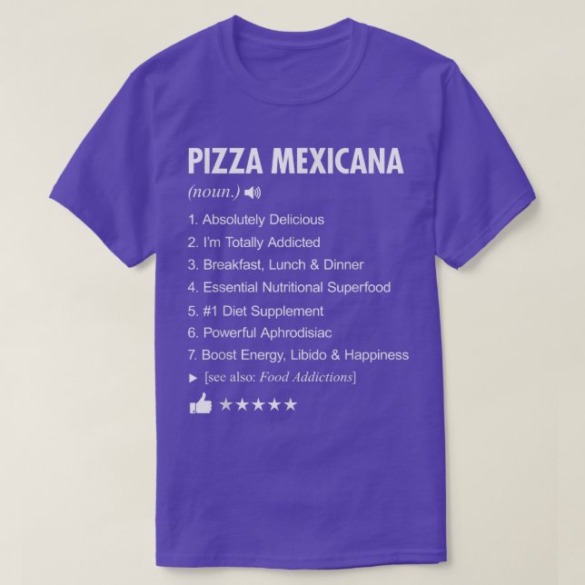 Pizza Meicana Definition Meaning Funny  T-Shirt (Design vorne)