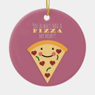Pizza mein Herz Keramik Ornament