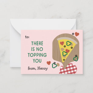 Pizza Mein Herz Klassenzimmer Valentine Pink Note Mitteilungskarte