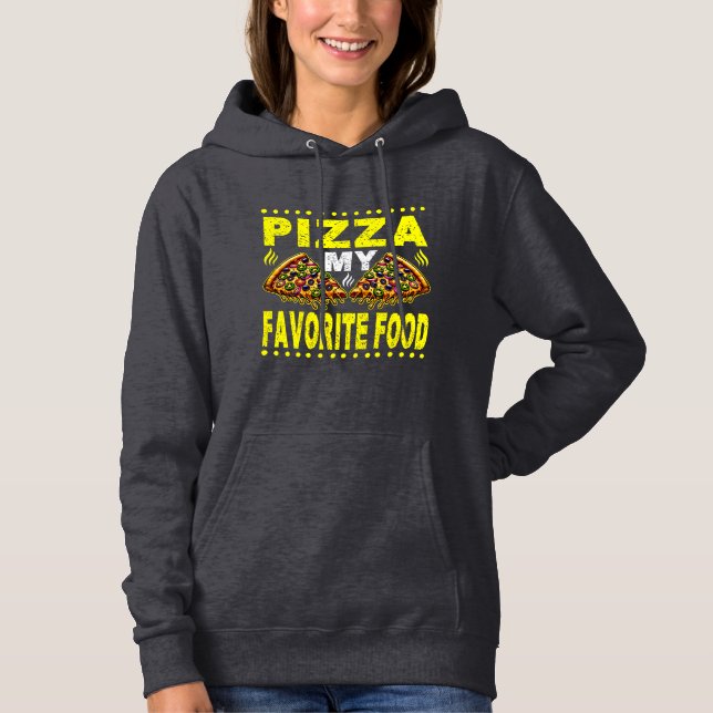 Pizza mein Lieblingsessen Hoodie (Vorderseite)