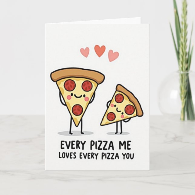 Pizza Mich Liebt Dich Karte (Vorderseite)