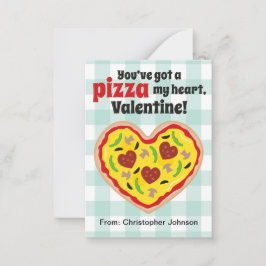Pizza Mini Club Valentine Karten für Kinder