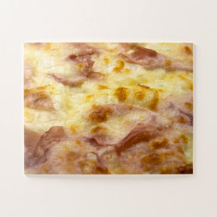 Pizza mit Käse und Cotto prosciutto Puzzle