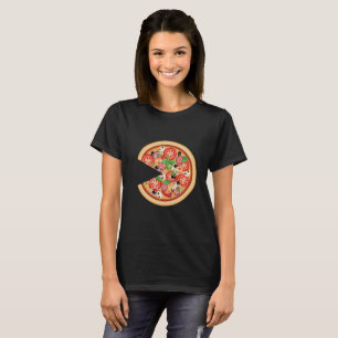 Pizza mit vermisste Scheibe-zusammenpassendem T-Shirt