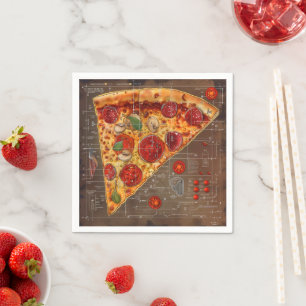 Pizza Modern Blueprint Serviette