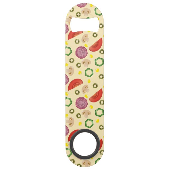 Pizza-Muster 2 Speed Flaschenöffner (Vorderseite)