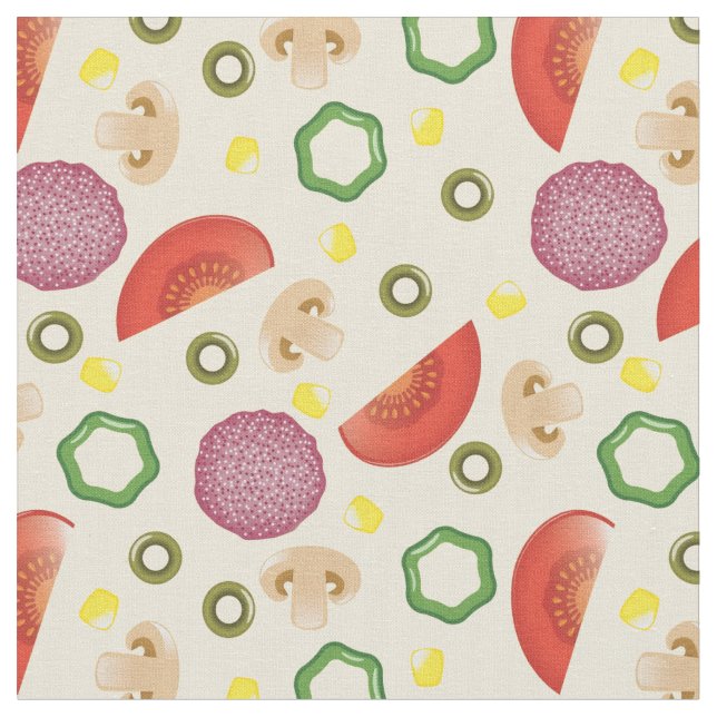 Pizza-Muster 2 Stoff (Nahaufnahme)