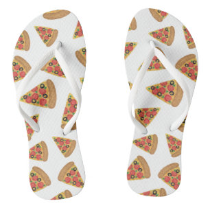 Pizza-Muster Flip Flops