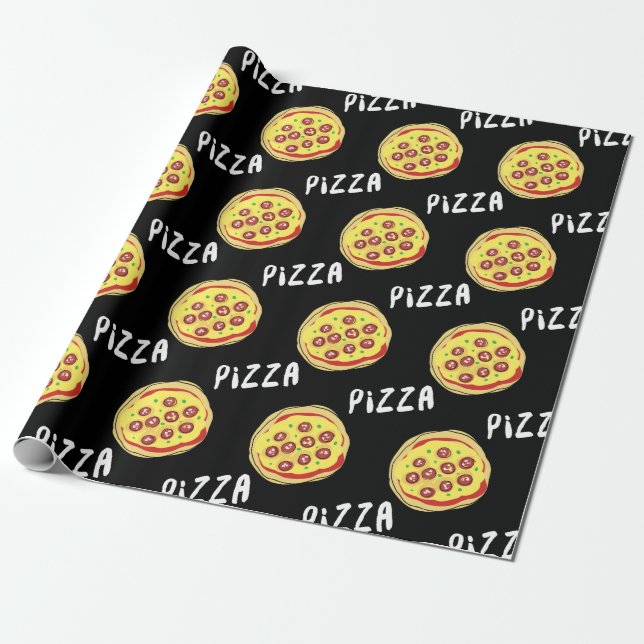 Pizza-Muster Geschenkpapier (Ungerollt)