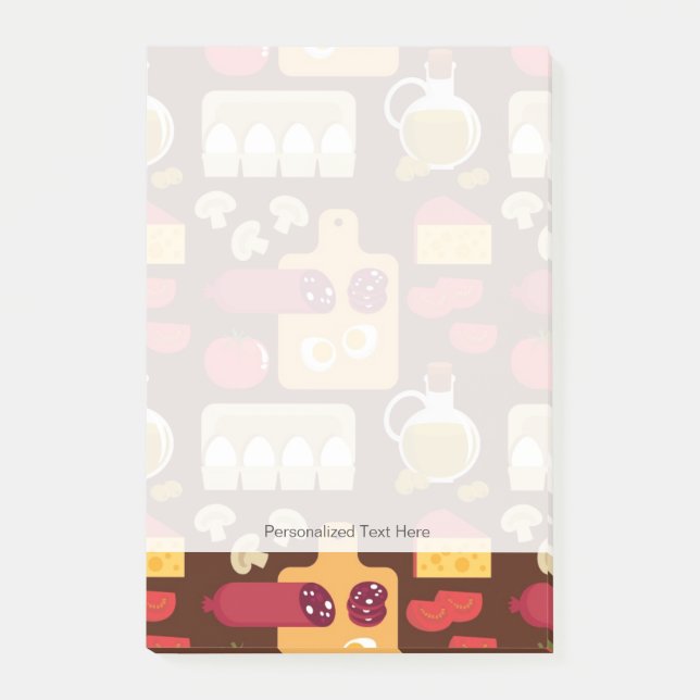 Pizza-Muster Post-it Klebezettel (Vorderseite)