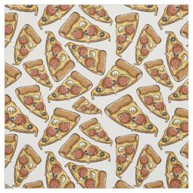 Pizza-Mustergewebe Stoff (Muster)